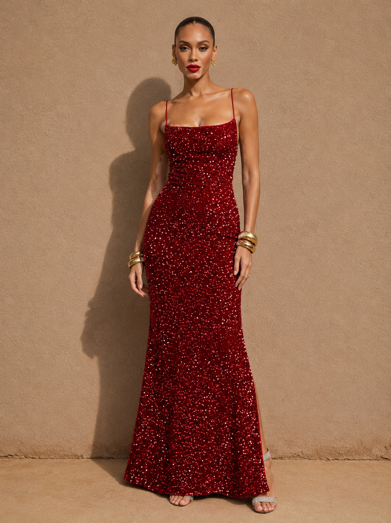 Luxe Serina Sequin Maxi Dress